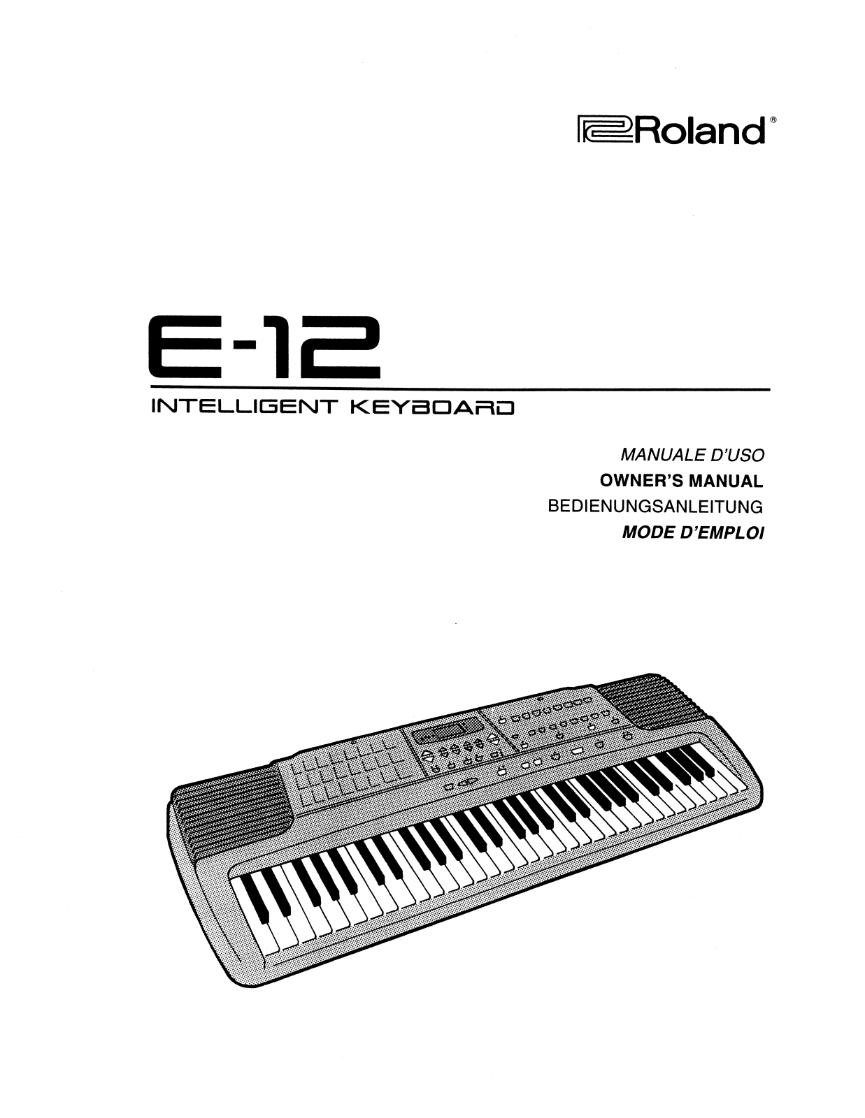 Roland Corporation E-12 Owner's Manual