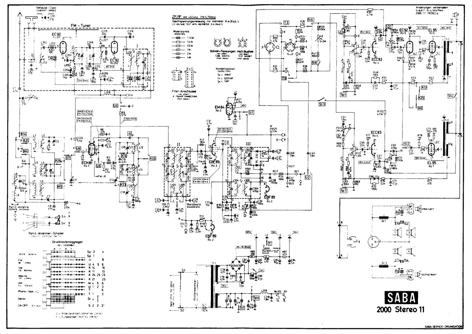 Saba 2000-Stereo-11 Schematic