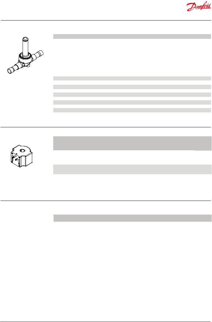 Danfoss EVRP 10 Data sheet