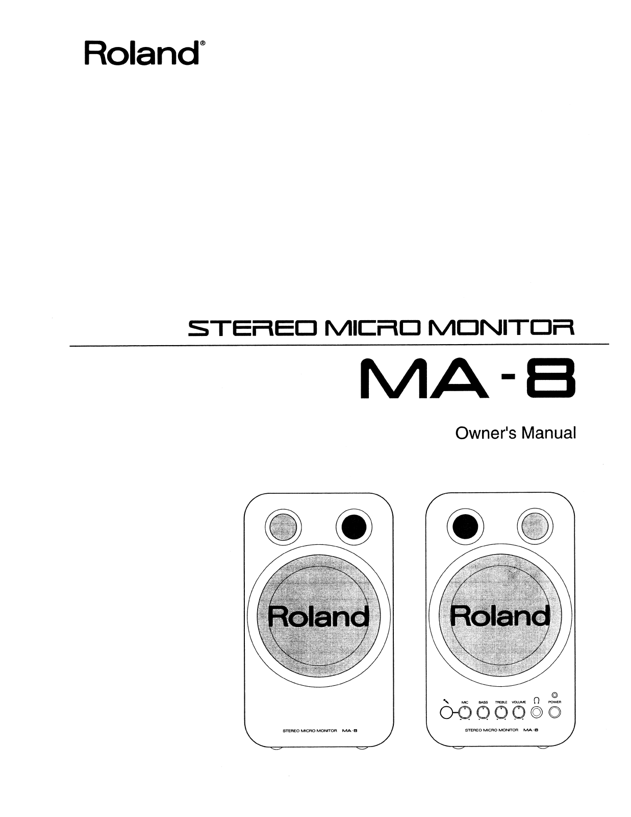 Roland MA 8 Service Manual