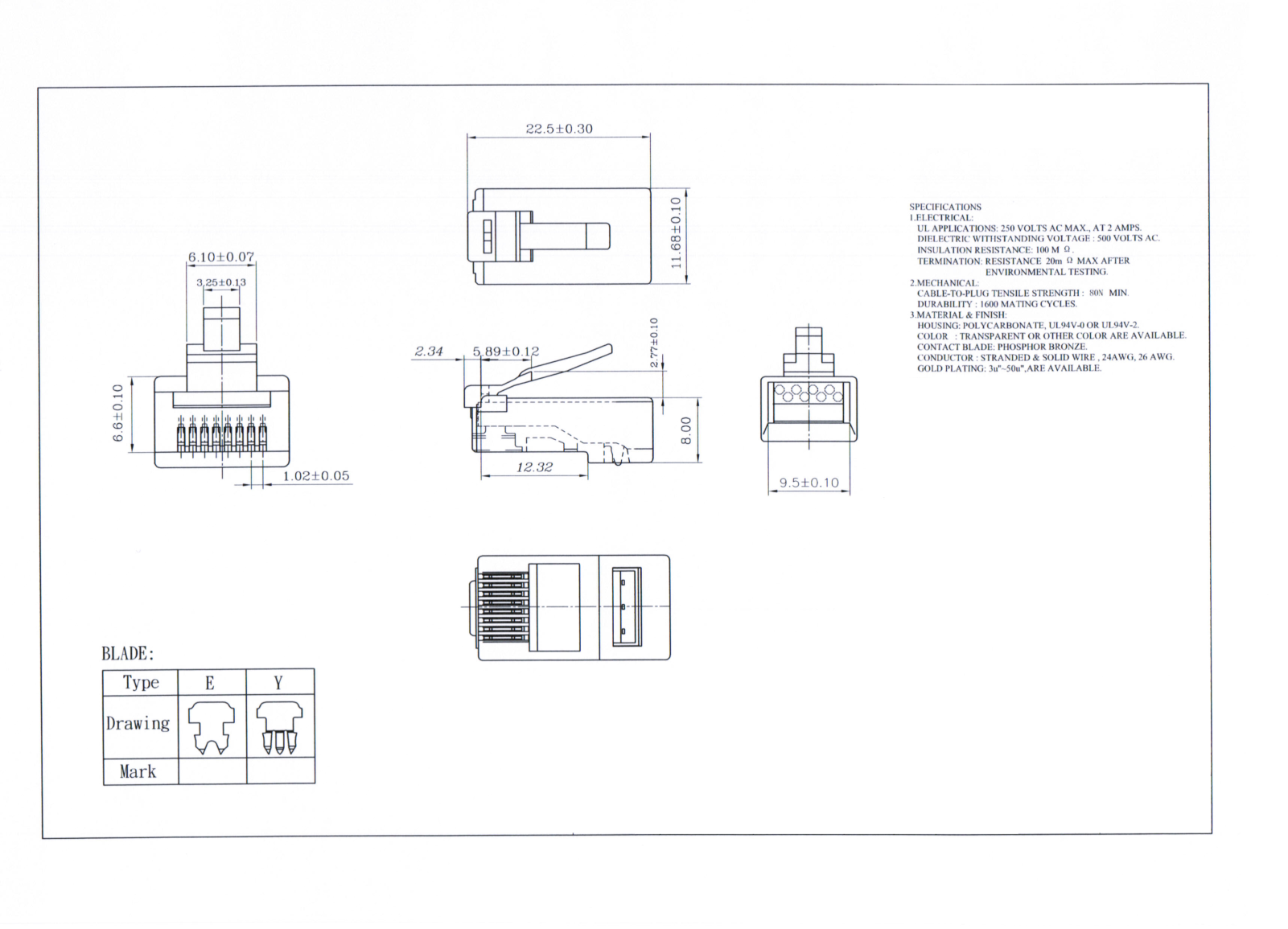 Intellinet IWP-JAR-C6FL Drawing - ManualMachine.com