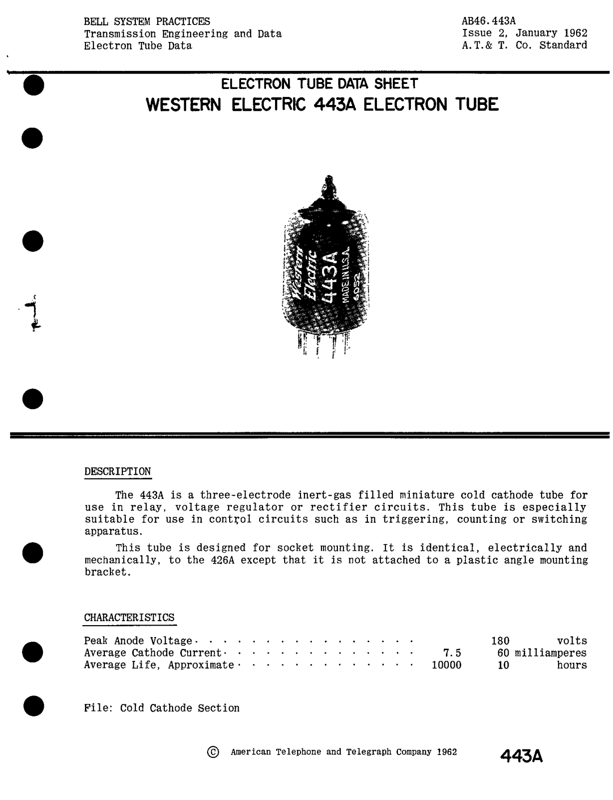 Western Electric 443-A Brochure