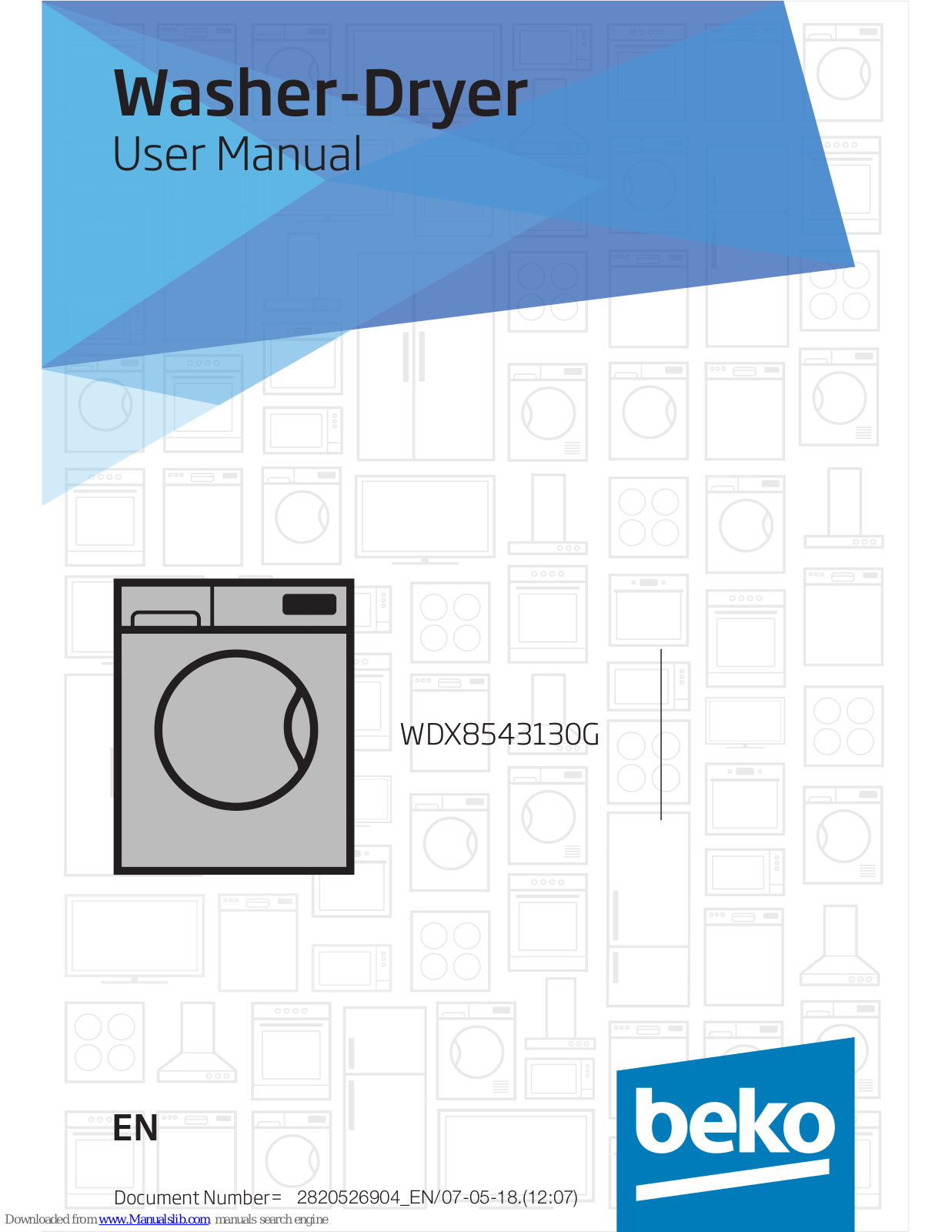 Beko WDX8543130G User Manual