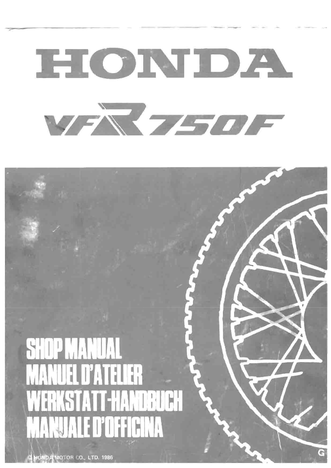 Honda VFR 750 F Service manual