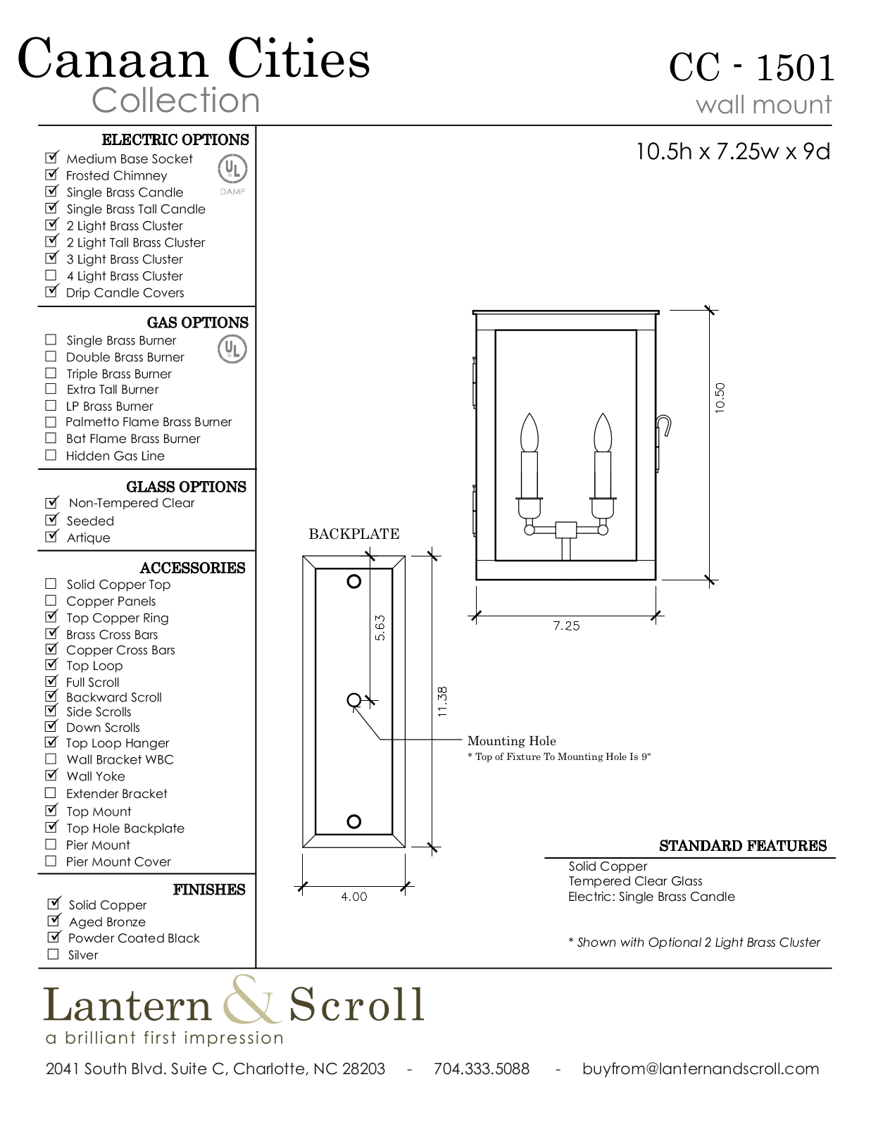 Lantern & Scroll LASC1091 Specifications - ManualMachine.com