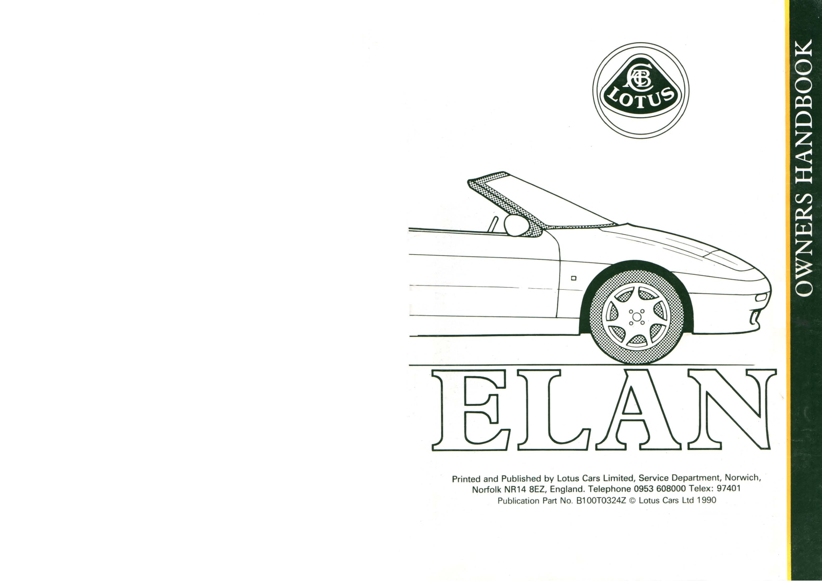 Kia Elan Lotus 1990 User Manual