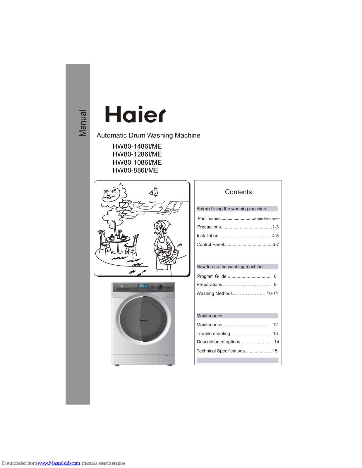 Haier HW80-1486I, HW80-1486IME, HW80-1286I, HW80-1426IME, HW80-1086I User Manual