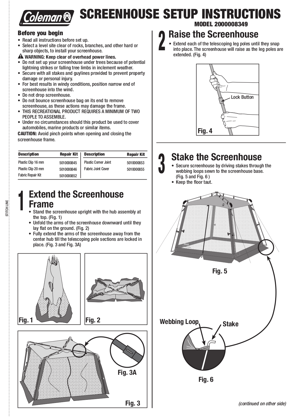 Coleman 2000008349 User Manual