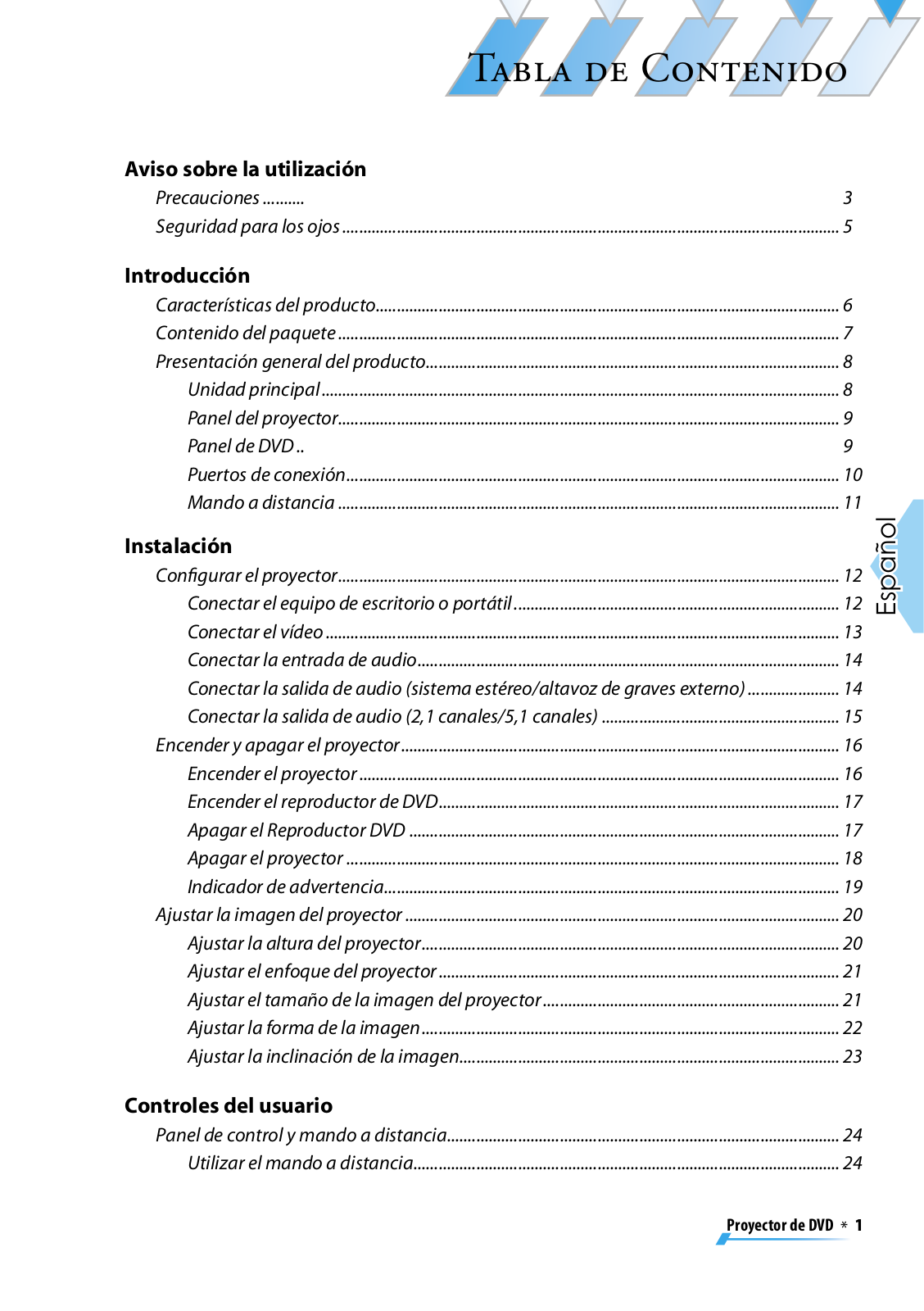 OPTOMA DV11 User Manual