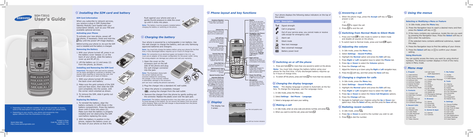 Samsung SGH-T301YKGTRF, T301G User Manual