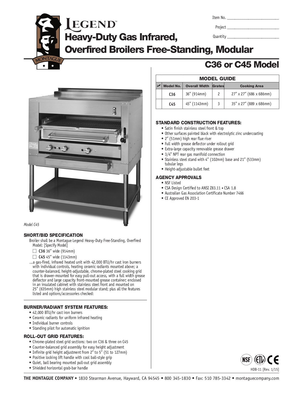 Montague C36 User Manual