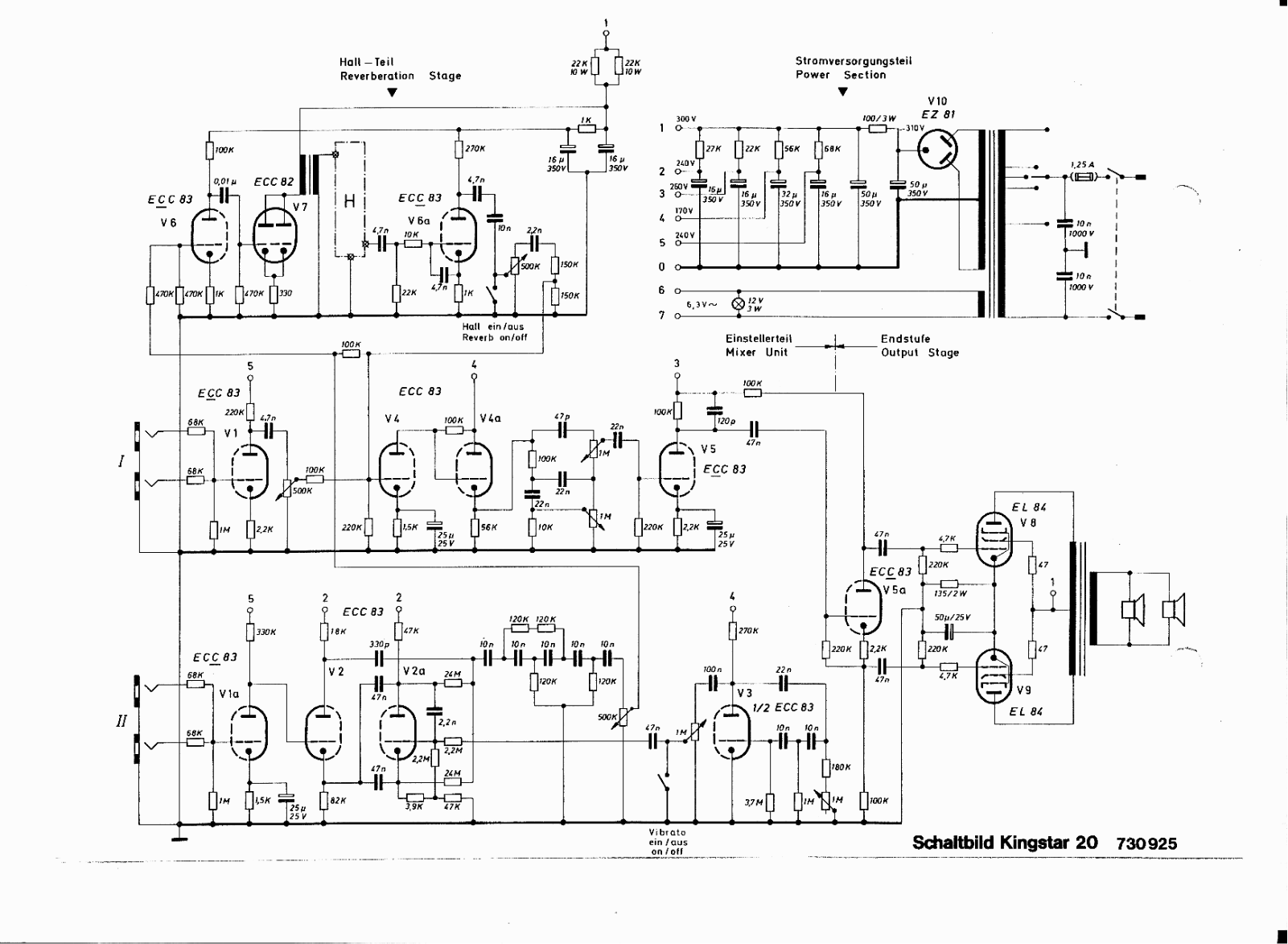 Hohner kingstar 20 schematic