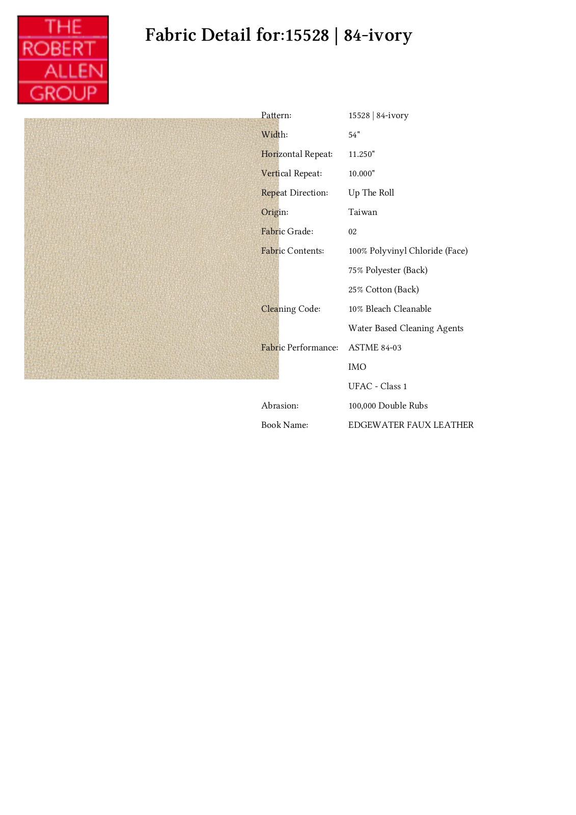 Duralee CRAL5181 Specifications - ManualMachine.com