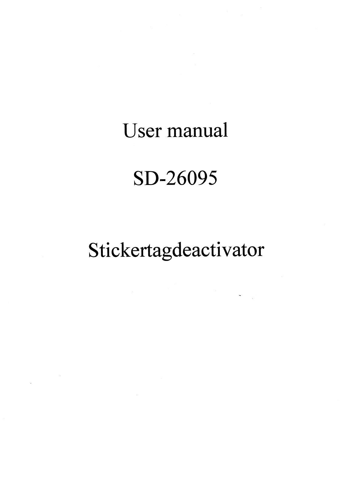 Trample SD26095 User Manual - ManualMachine.com
