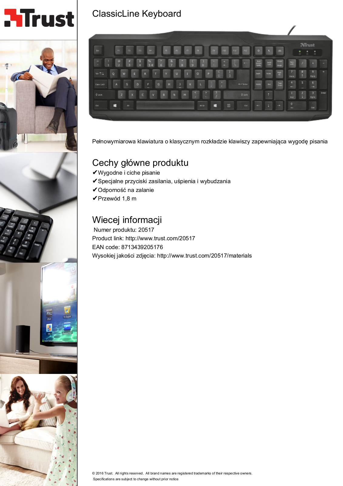 Trust ClassicLine Keyboard DE User Manual