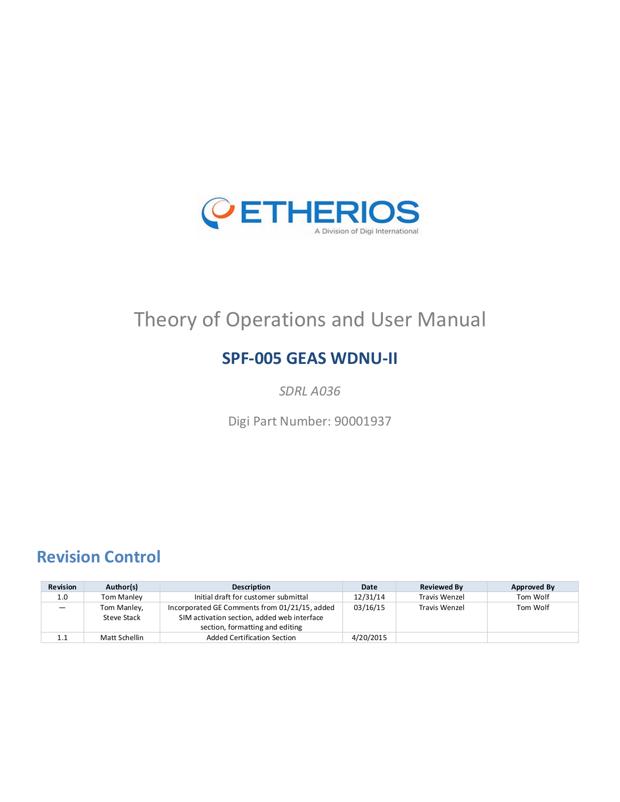 Digi WDNUII User Manual