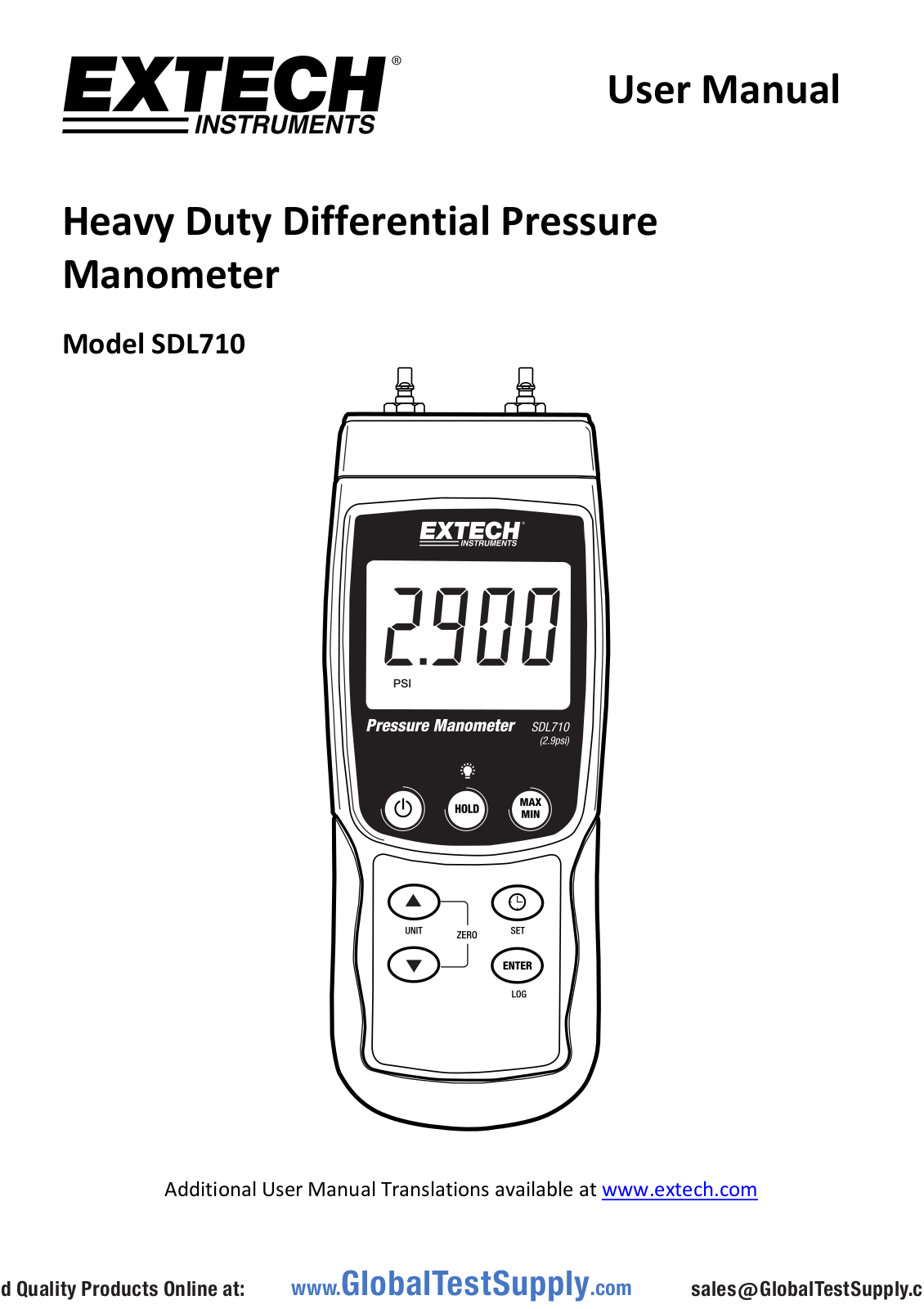 Extech Instruments SDL710 User manual - ManualMachine.com