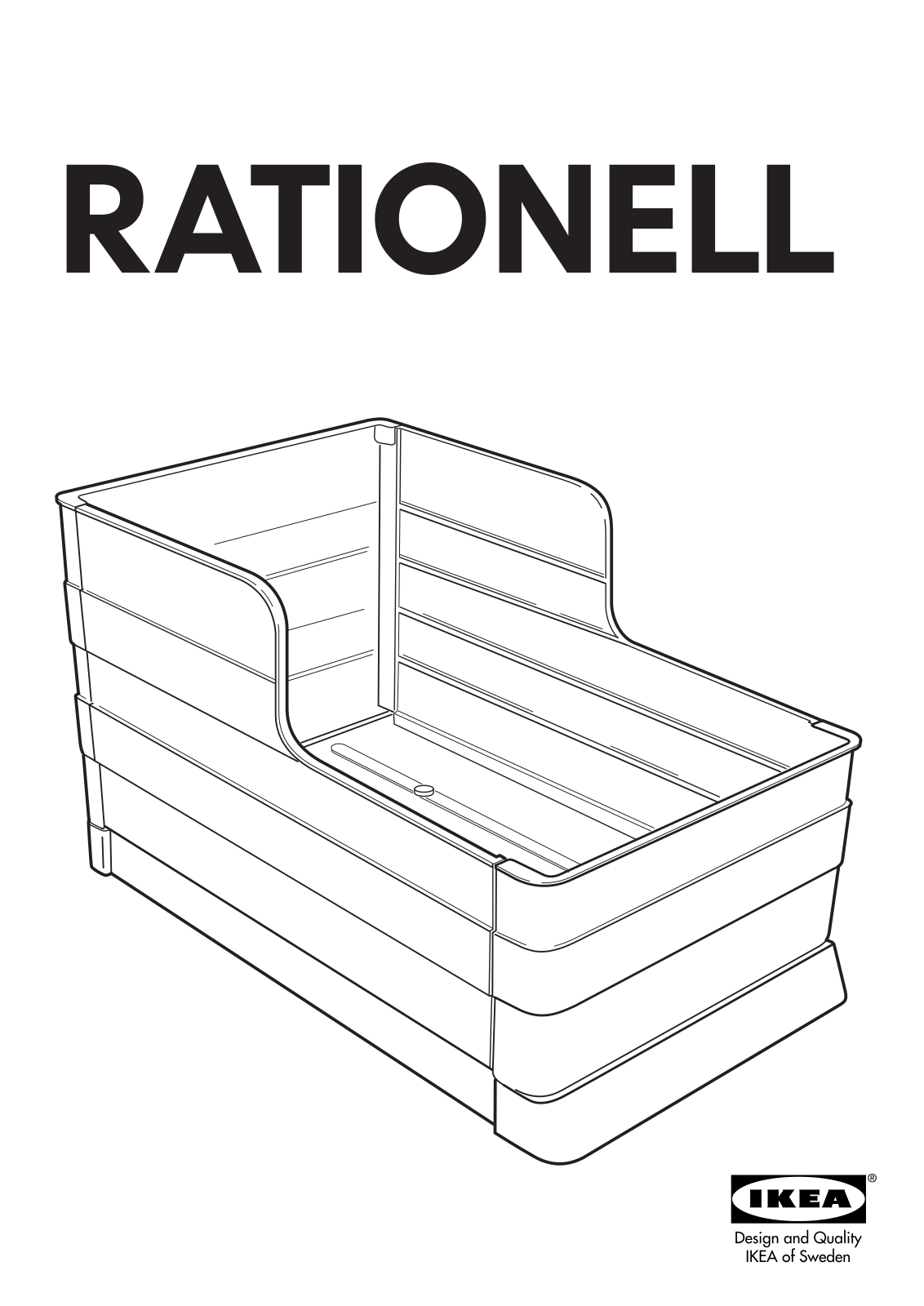 IKEA RATIONELL PULL-OUT TRAY FOR WASTEBIN Assembly Instruction