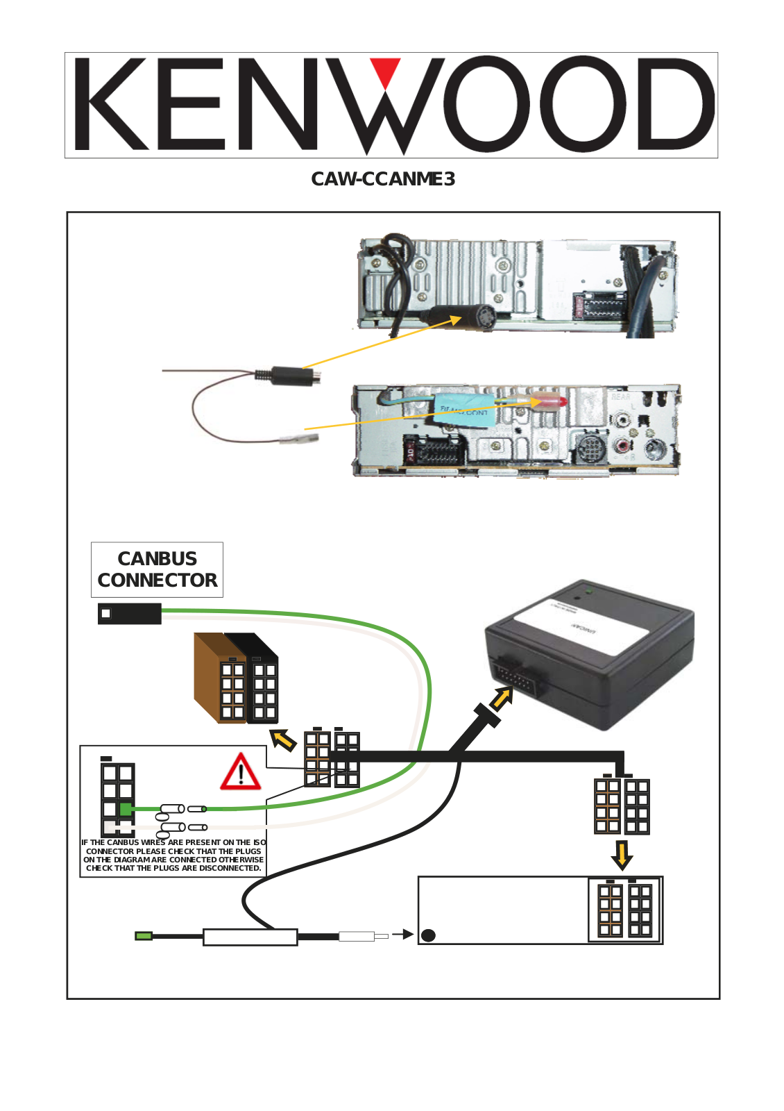 Kenwood CAW-CCANME3 User Manual