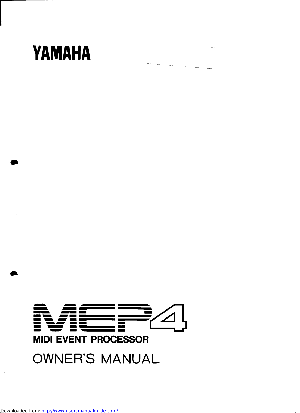 Yamaha Audio MEP4 User Manual