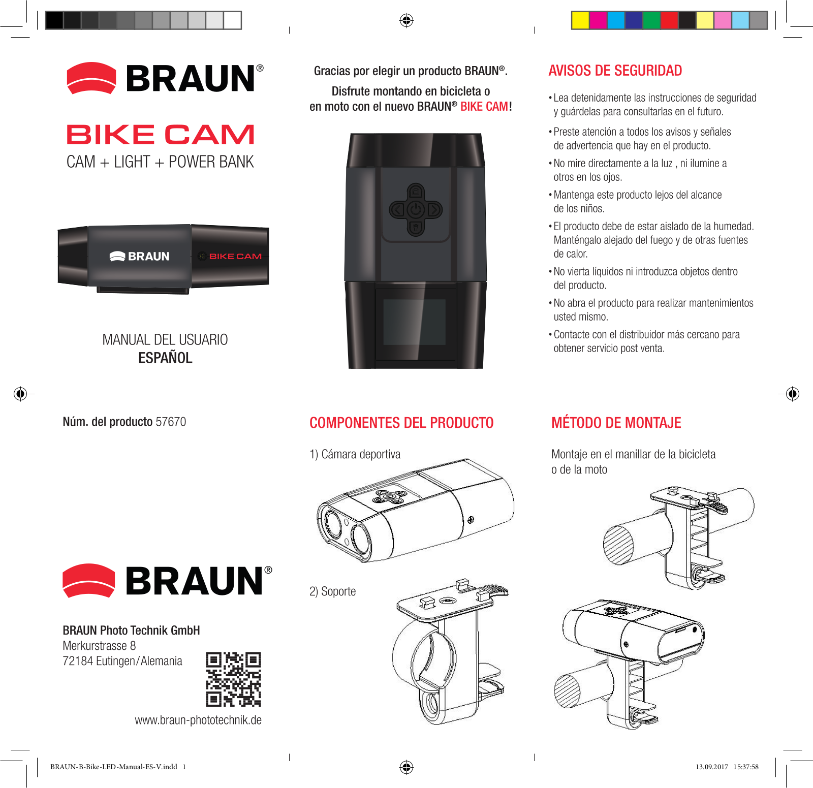 BRAUN PHOTO TECHNIK Bike Cam Instruction Manual