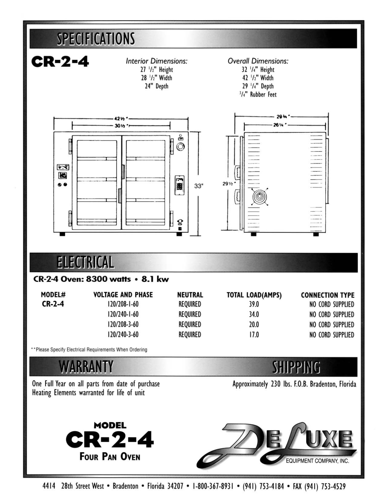 Deluxe CR-2-4 User Manual