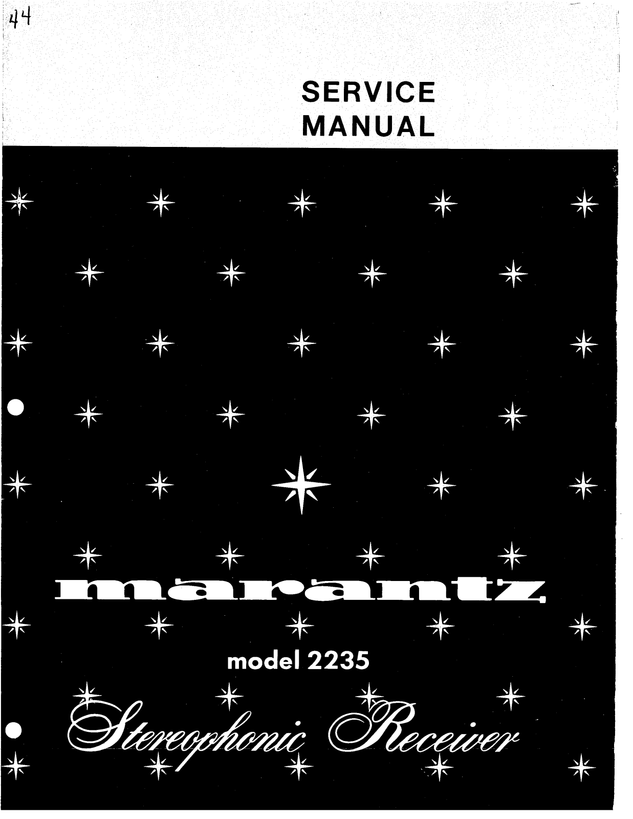 Marantz 2235 Service Manual