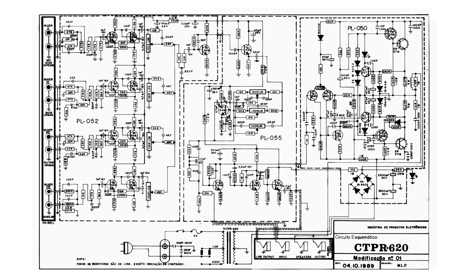 CICLOTRON CPTR-620 Schematic