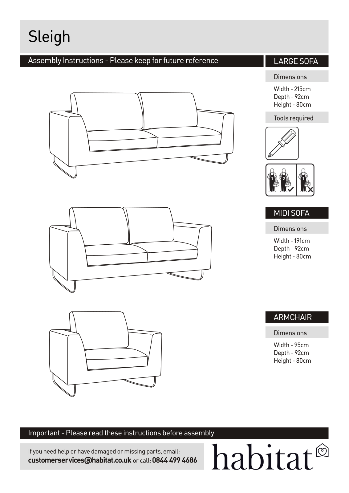 Habitat 282323 Instruction manual