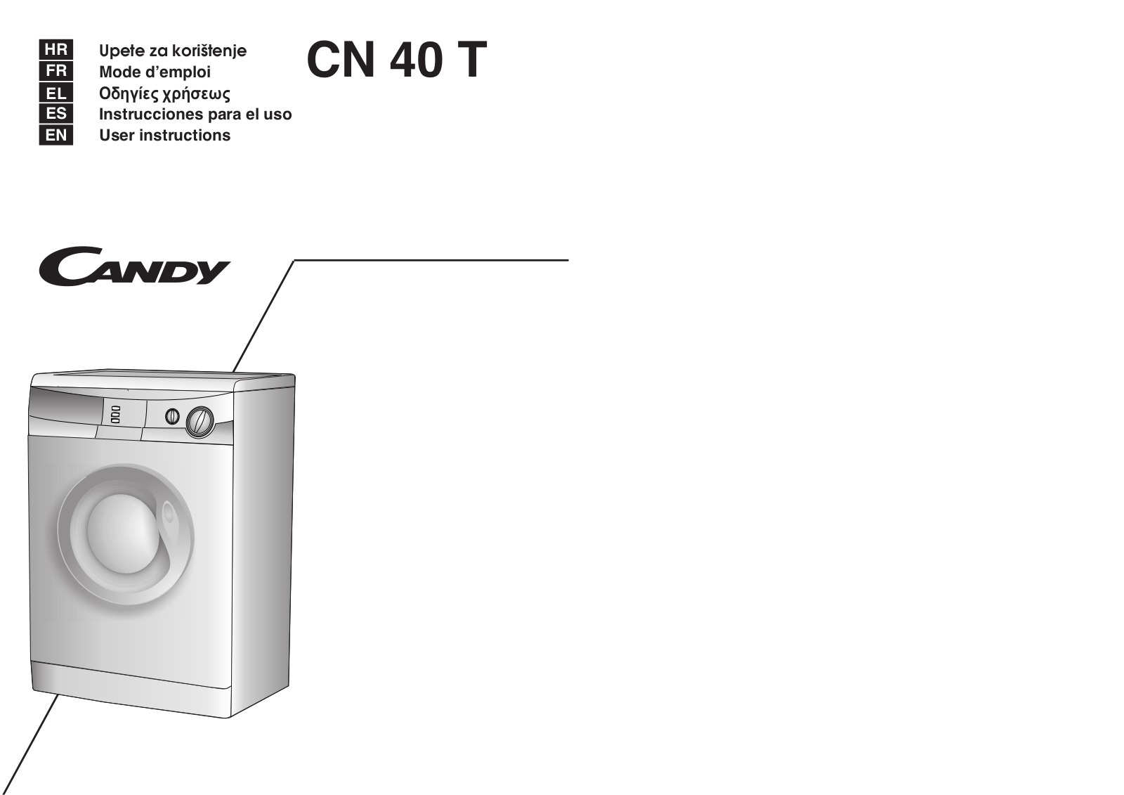 Candy CN 40 T User Manual