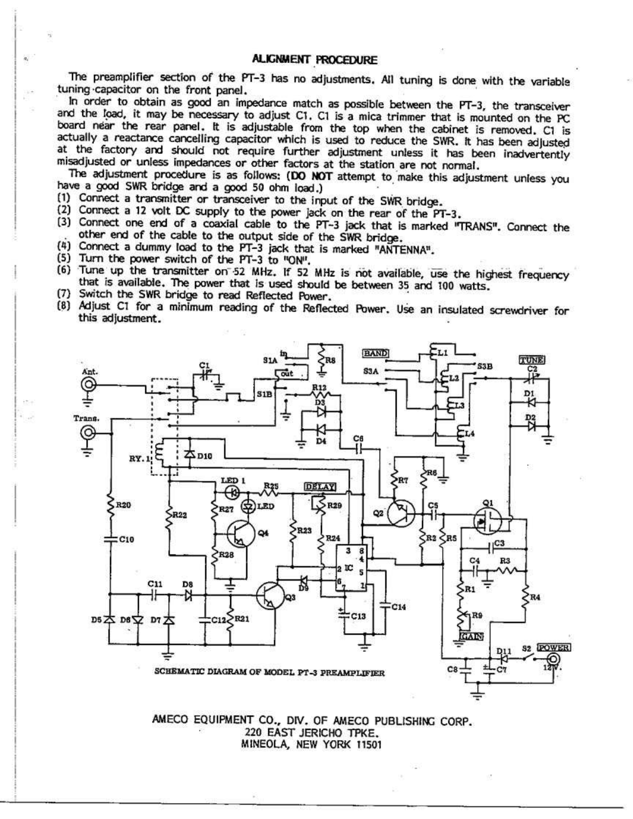 AMECO PT-3 Operator Manual (PAGE 4)