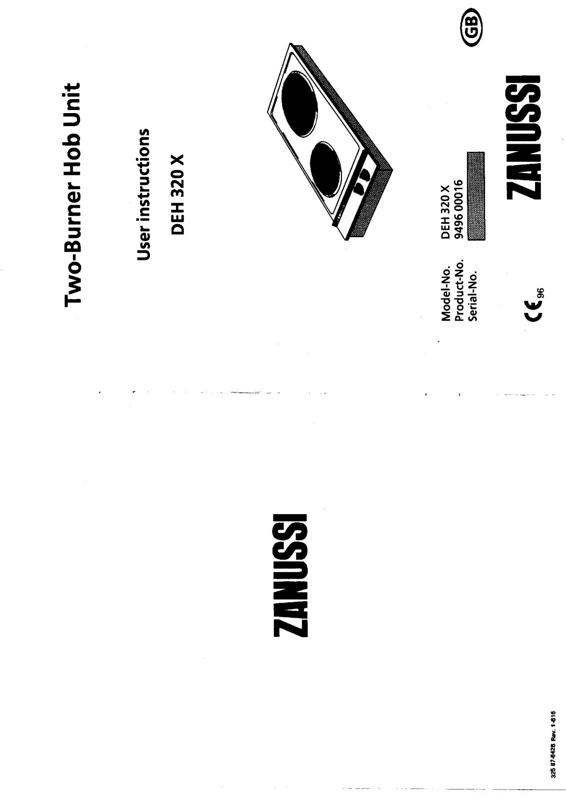 Zanussi DEH320X User Manual