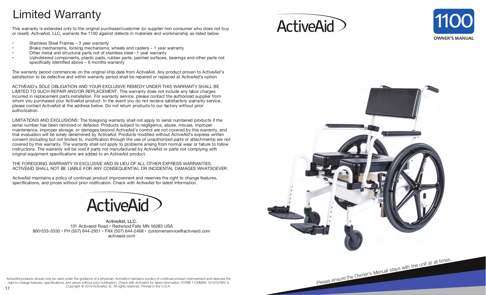 ActiveAid 1100 USER MANUAL - ManualMachine.com