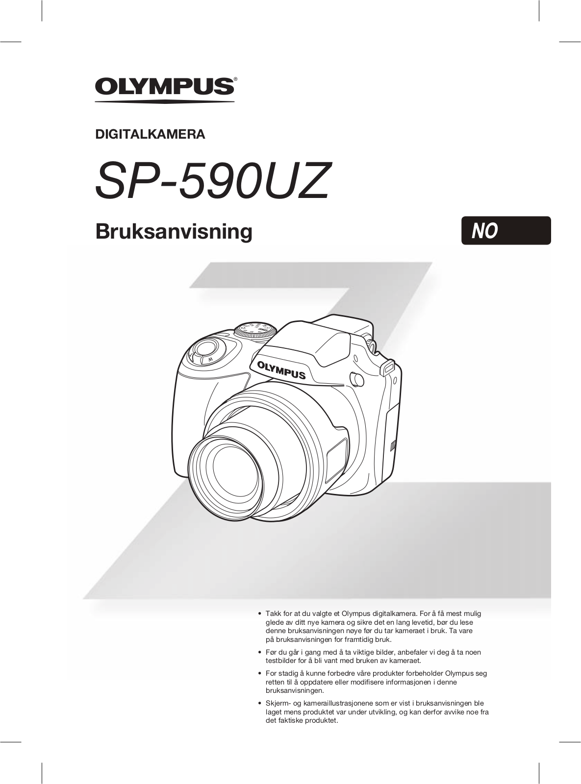 OLYMPUS SP-590UZ User Manual