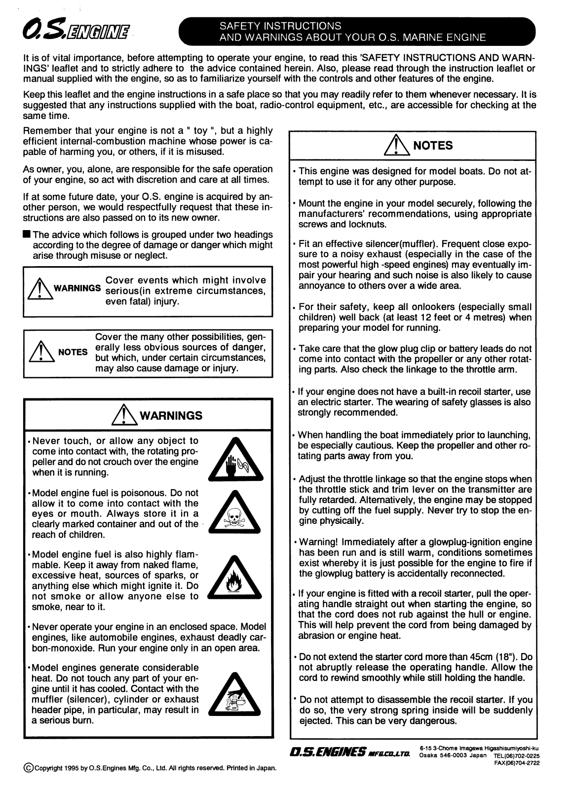 O.S. engine Max-21RZ-M Instructions Manual