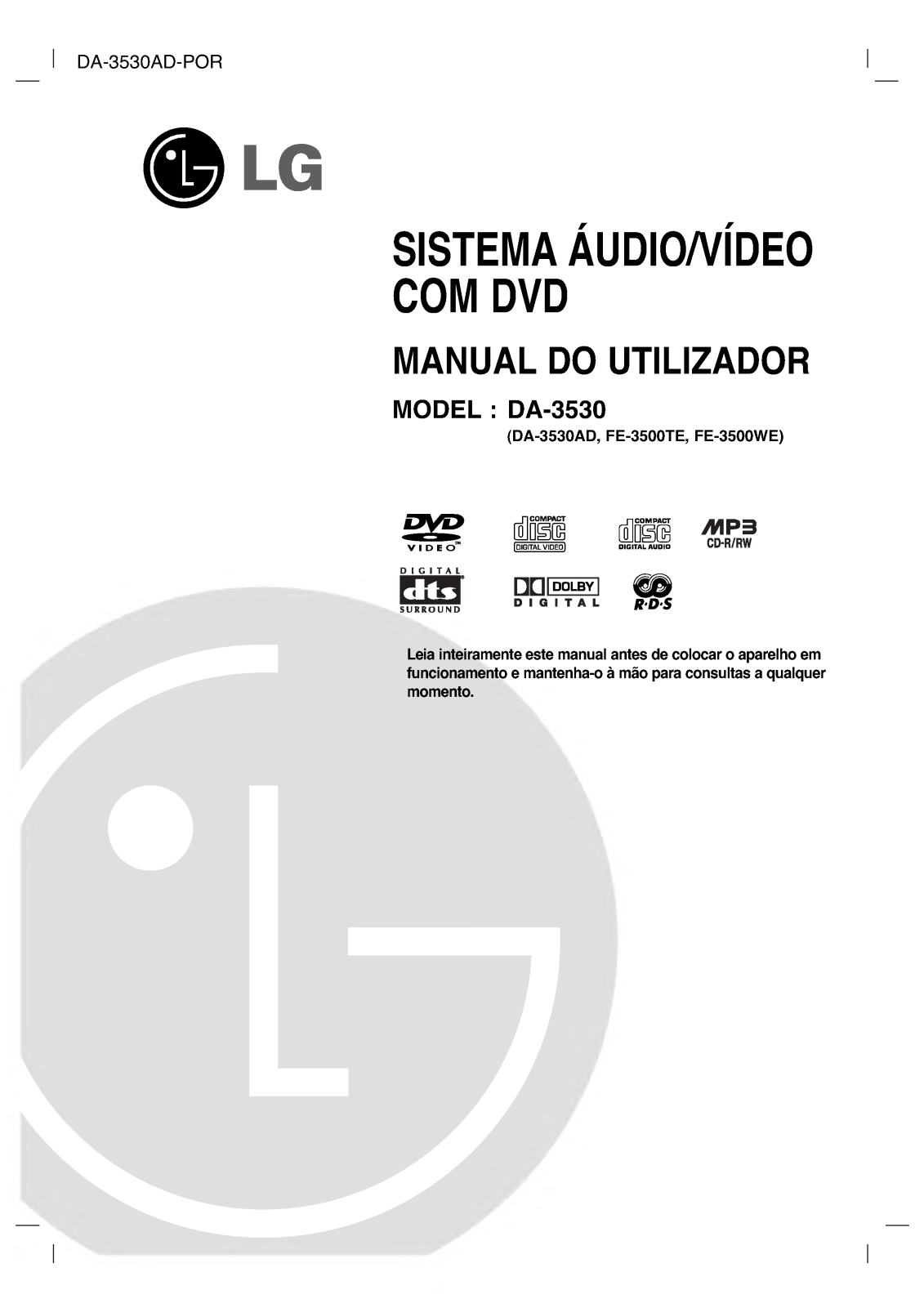 Lg DA-3530 User Manual