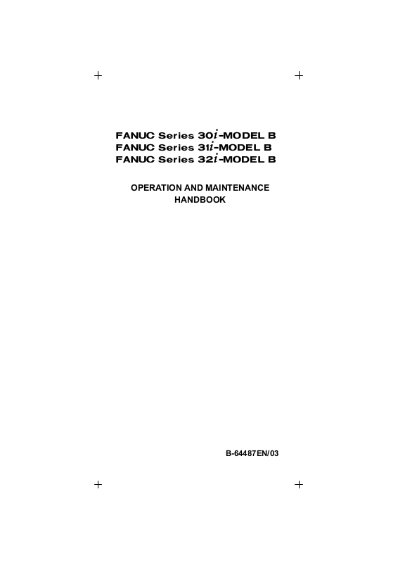 Fanuc 30iB, 31i B, 32i- B Operation Manual