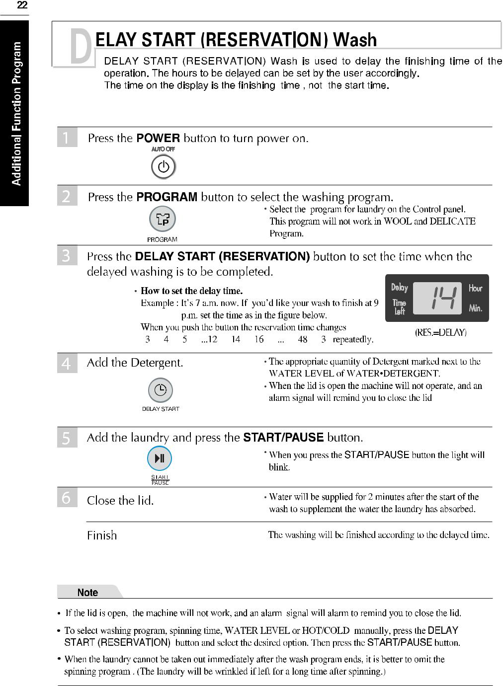 LG WFC1122ET Owner's Manual