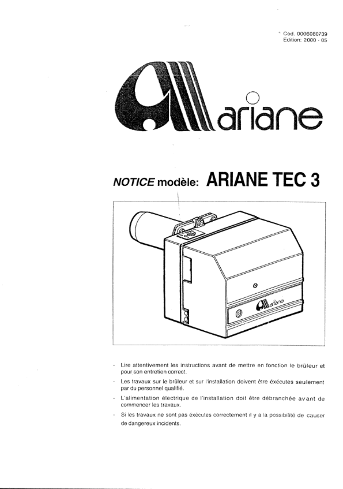 ARIANE TEC 3 User Manual