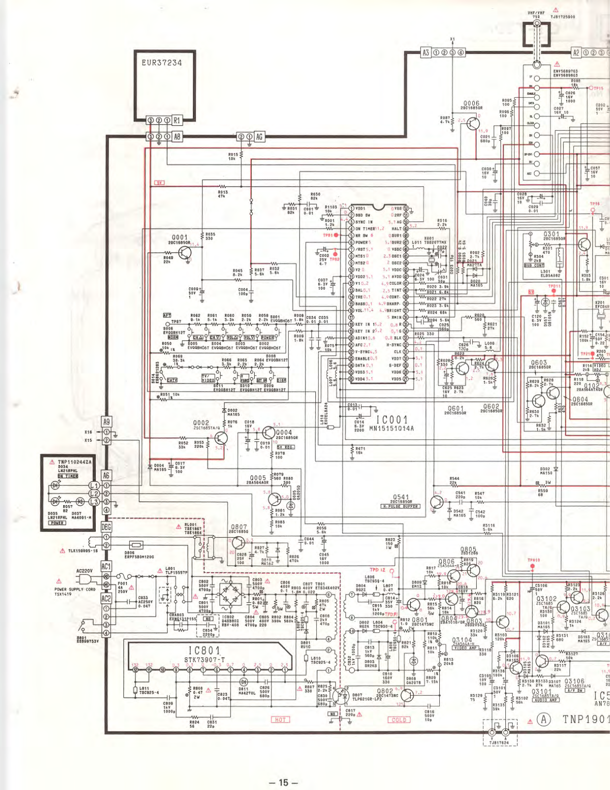 Panasonic CT-D14R, CT-T20R, CT-T14R Schematic