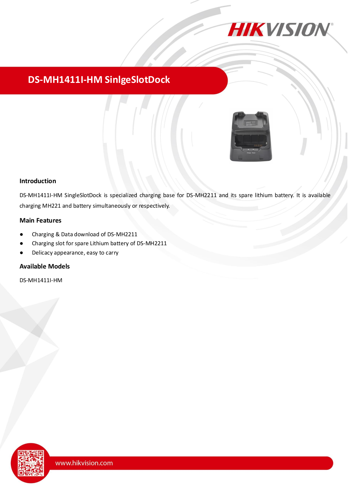 Hikvision DS-MH1411I-HM Specsheet