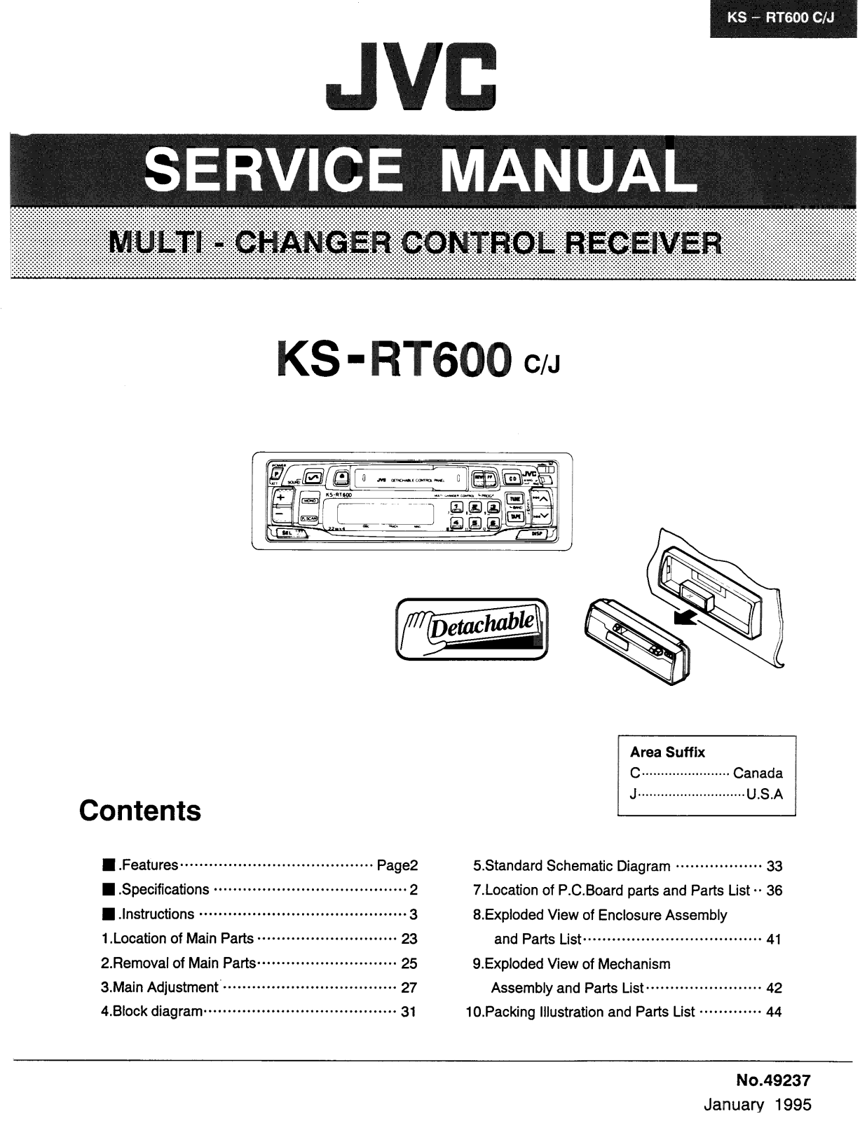 JVC KSRT-600 Service manual