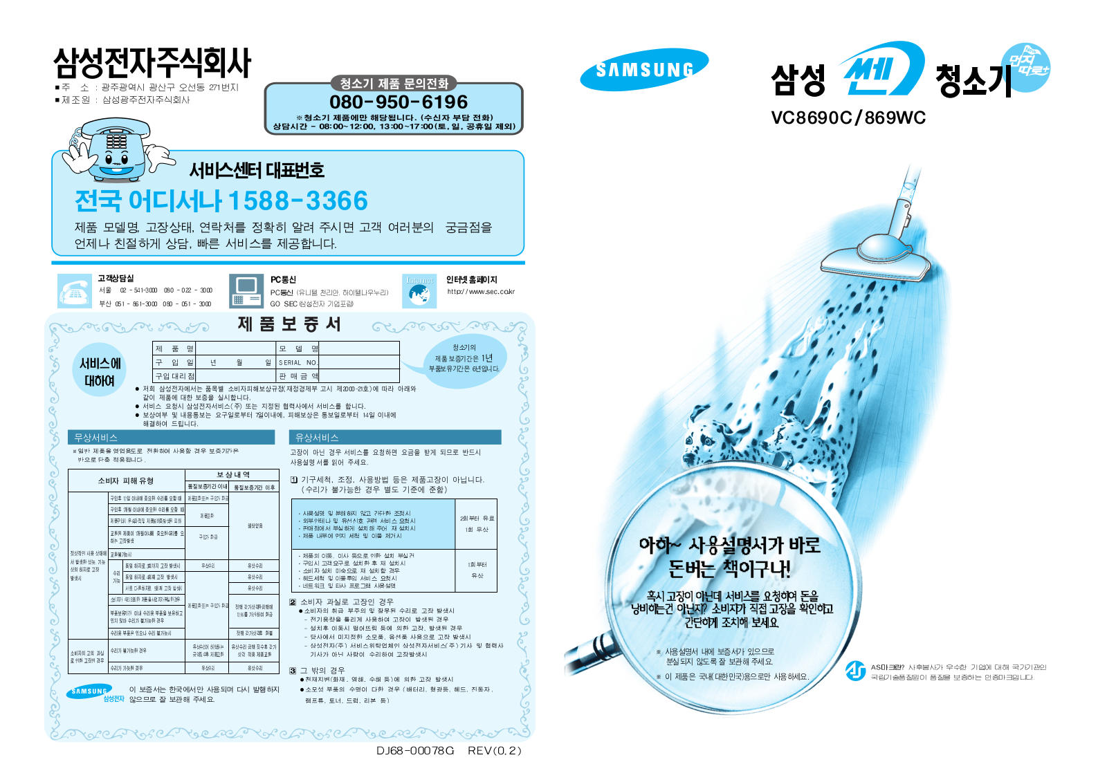 Samsung VC-8690C User Manual