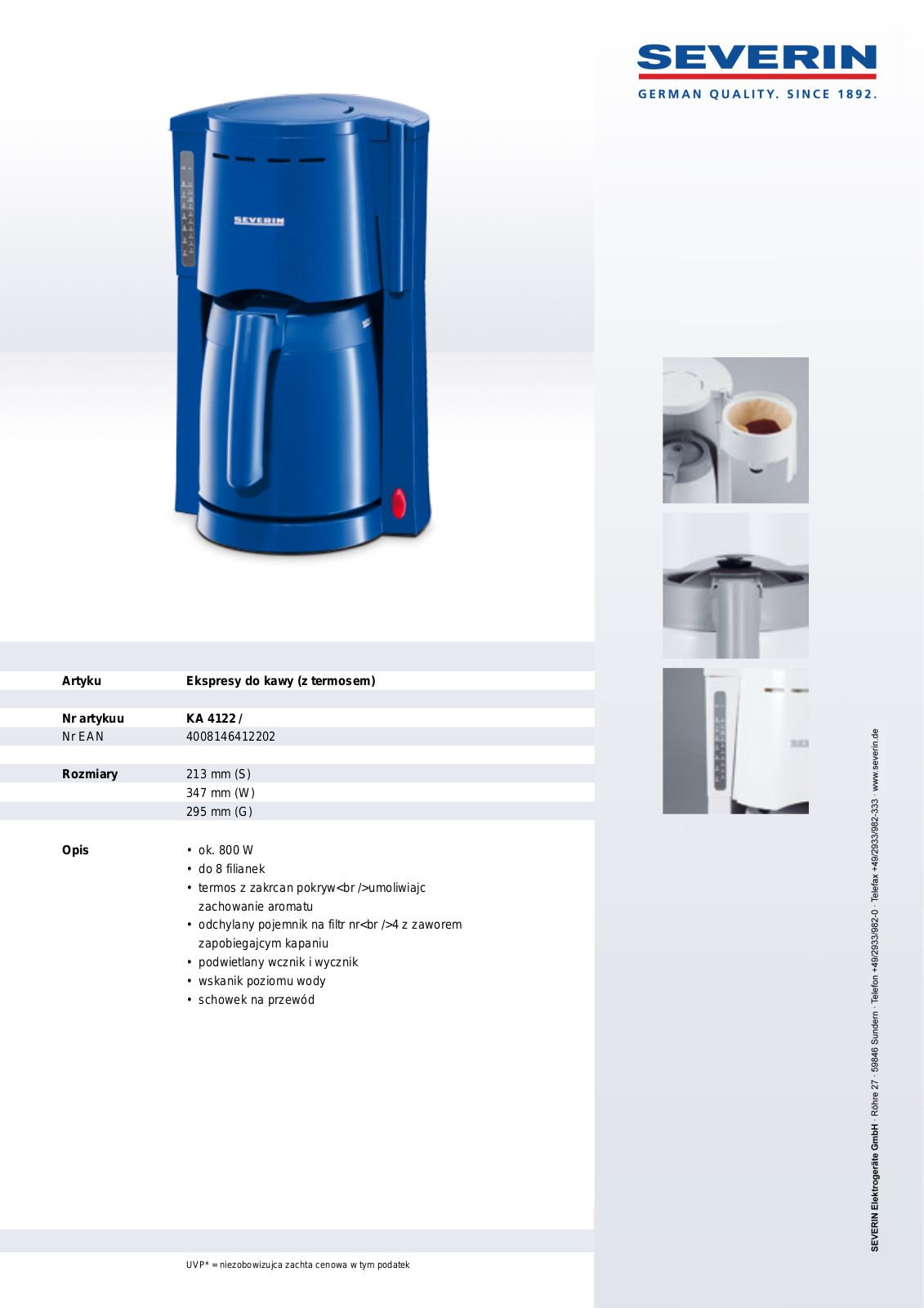 Severin KA 4122 User Manual