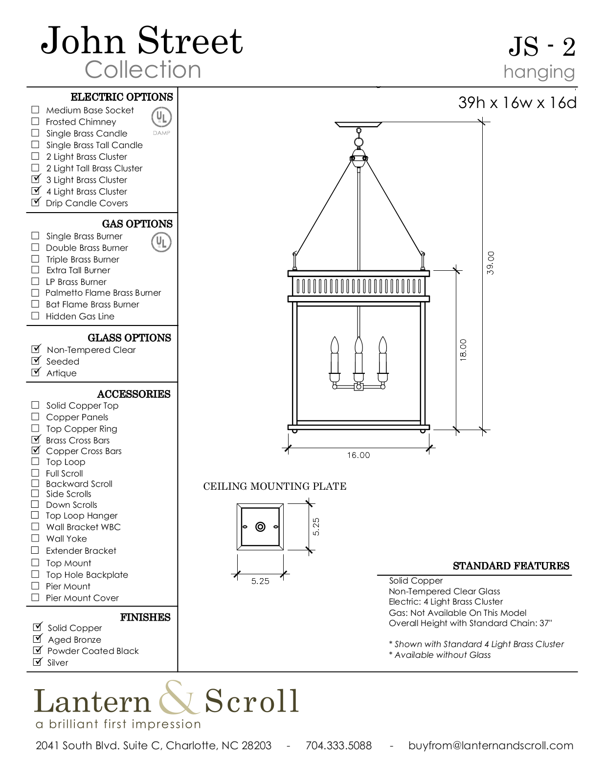 Lantern & Scroll LASC1028 Specifications - ManualMachine.com