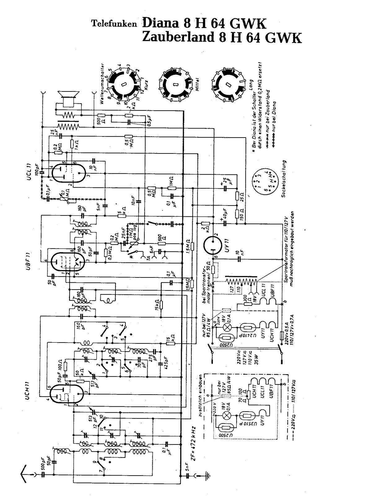 Telefunken 8H-43-GWk Schematic