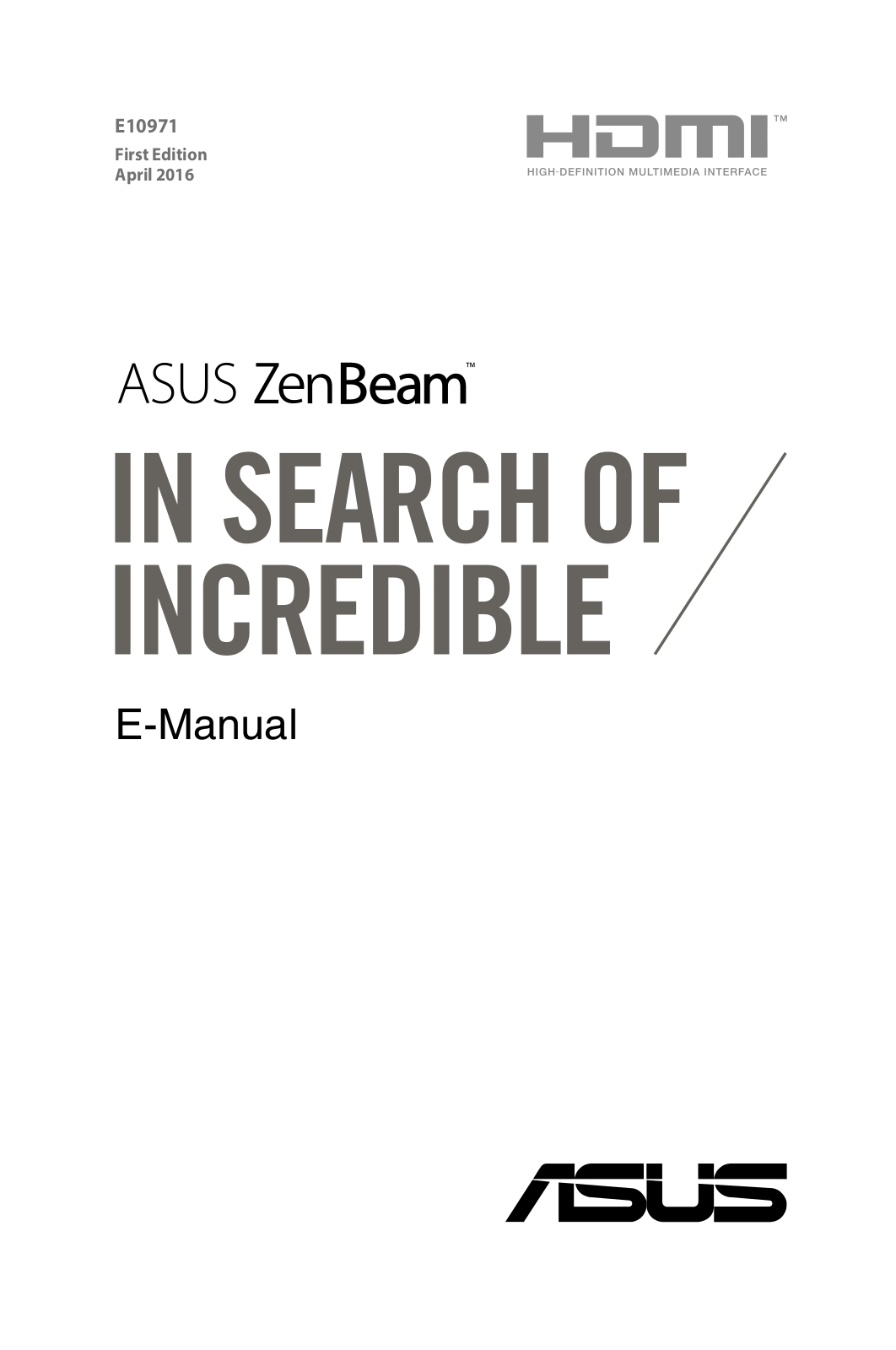 ASUS ZenBeam E1 User Manual