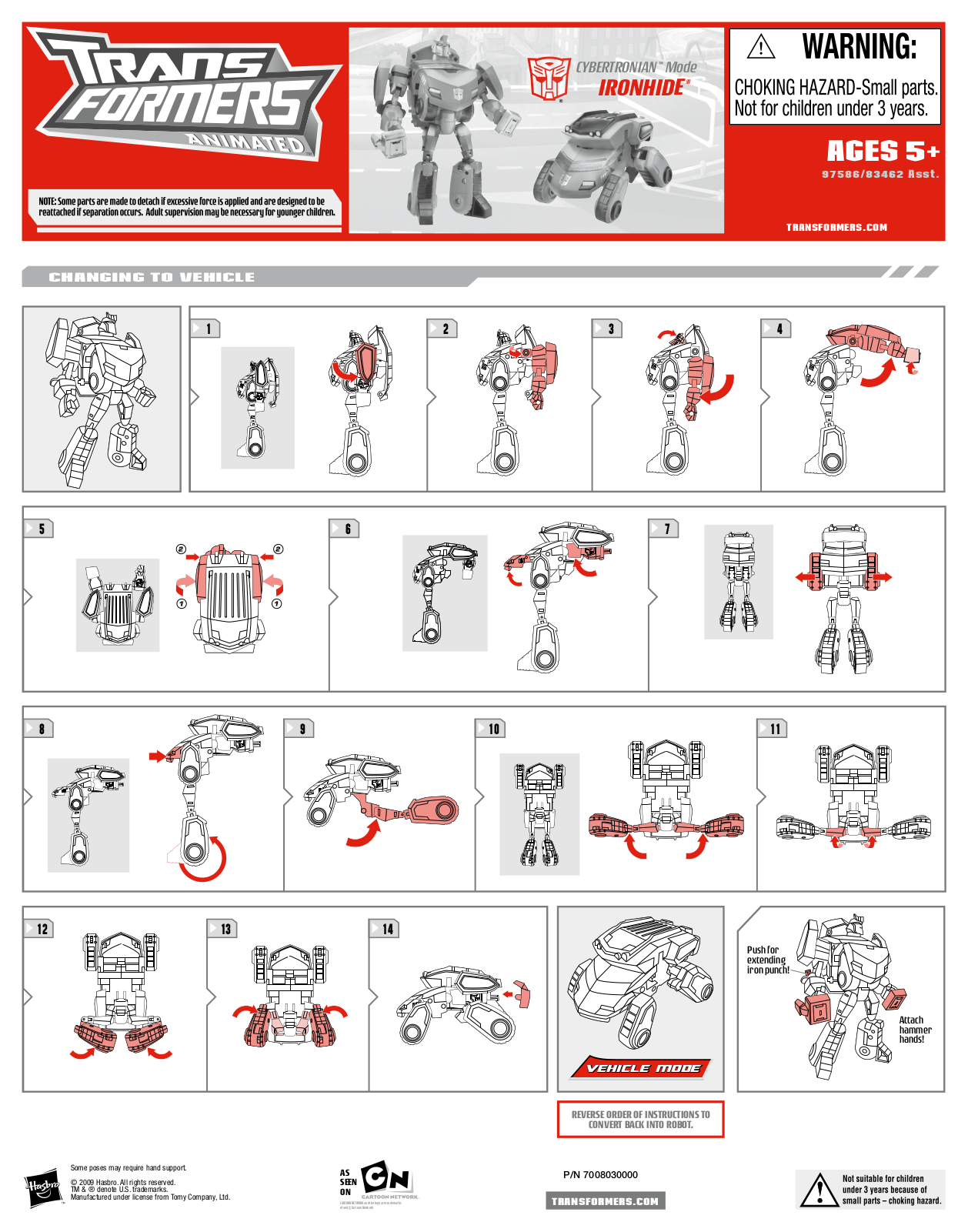 Hasbro TRANSFORMERS ANIMATED CYBERTRONIAN IRONHIDE User Manual - ManualMachine.com