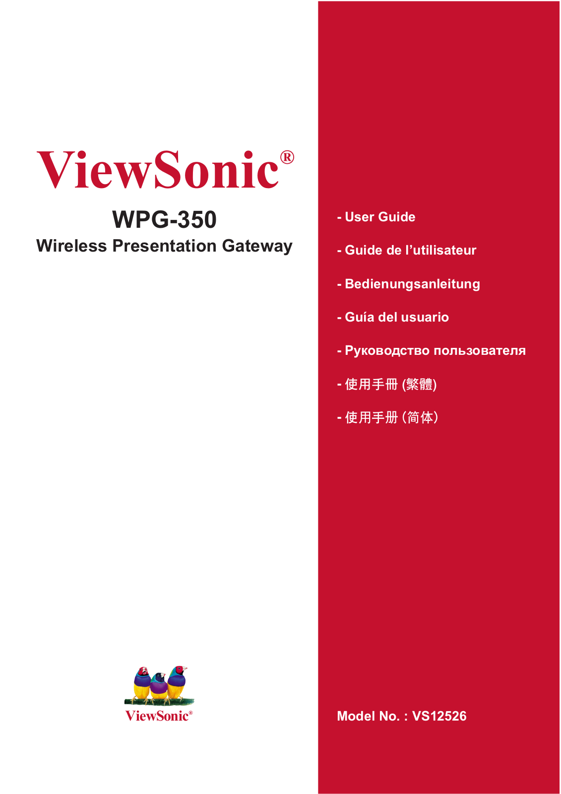 Viewsonic WPG-350 User Manual