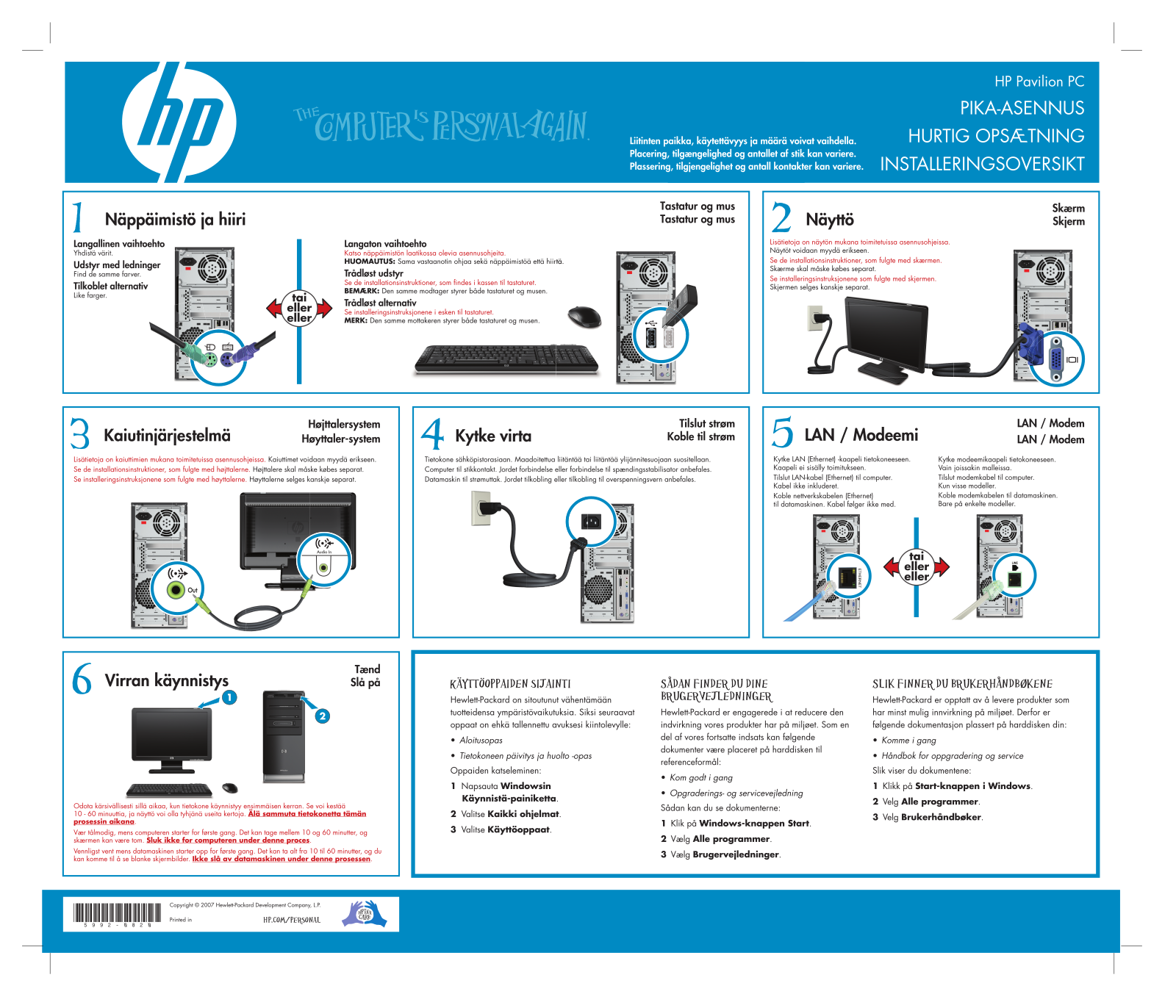 Hp PAVILION A6200, PAVILION A6100 User Manual